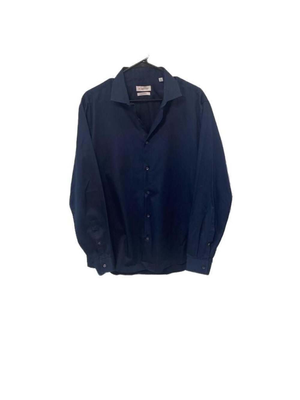 Calvin Klein Men’s Size 17 34/35 XL Extreme Slim Fit Navy Blue Dress Shirt